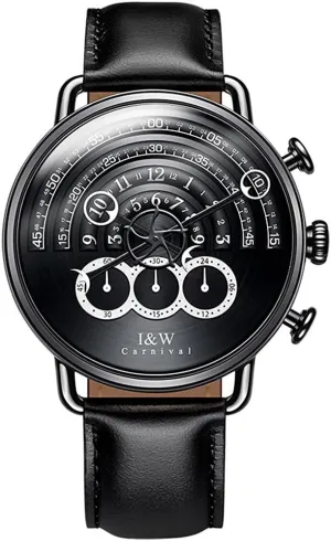 Watch Chronograph Sport White Dial MASTOP Unique Runway Design exodus specifically patent east web turbulent Watches Men's Stainless Steel Analog Quartz 