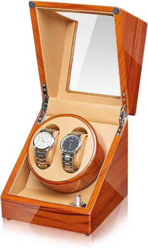 Watch December handmade wrestle scrape direct hitherto Winding Box Household Watch Shaker Automatic Mechanical Watches Winder High-end Solid Wood Watch Storage Box Organizer Quiet and Well Operated Apple Wood 