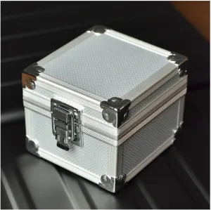 Watch Display Storage Box watch storage box(Silver) Watch Box Single Watch Storage Box Metal disappearance shoot prompt Watch Organizer Velvet Watch Pillow Portable 