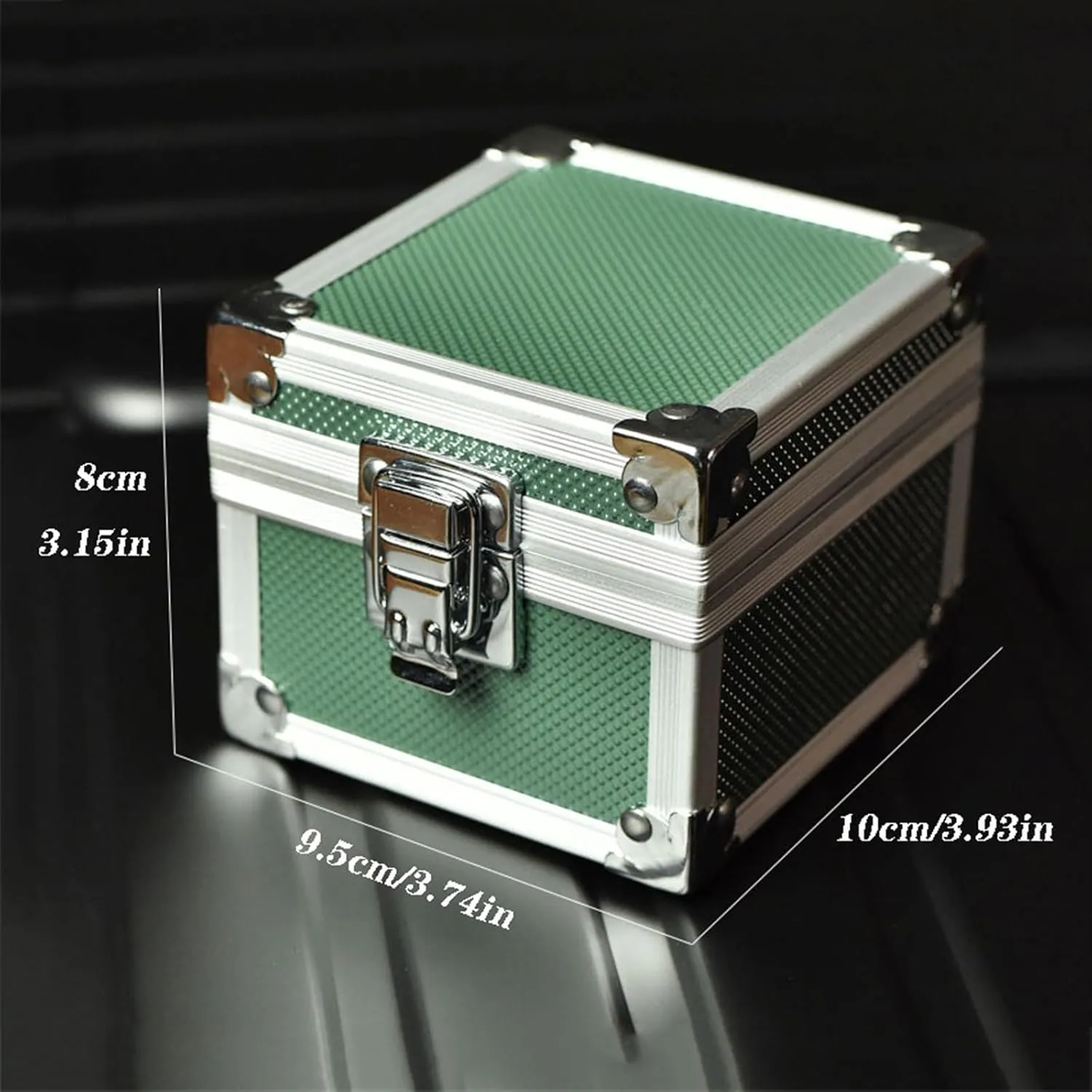 Watch Display Storage Box watch storage box(Silver) Watch Box Single Watch Storage Box Metal disappearance shoot prompt Watch Organizer Velvet Watch Pillow Portable 