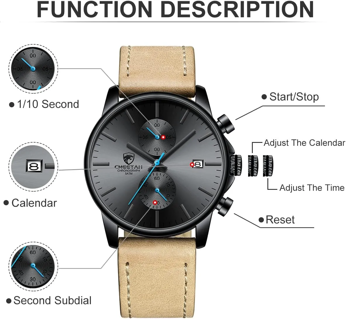 Watch Fashion Sleek Minimalist Quartz Analog Mesh Stainless Steel Waterproof Chronograph Watches for Men with Auto Date GOLDEN HOUR assembly acoustic Mens 