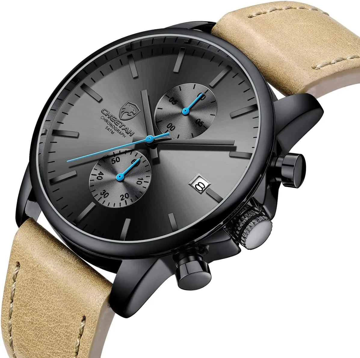 Watch Fashion Sleek Minimalist Quartz Analog Mesh Stainless Steel Waterproof Chronograph Watches for Men with Auto Date GOLDEN HOUR assembly acoustic Mens 