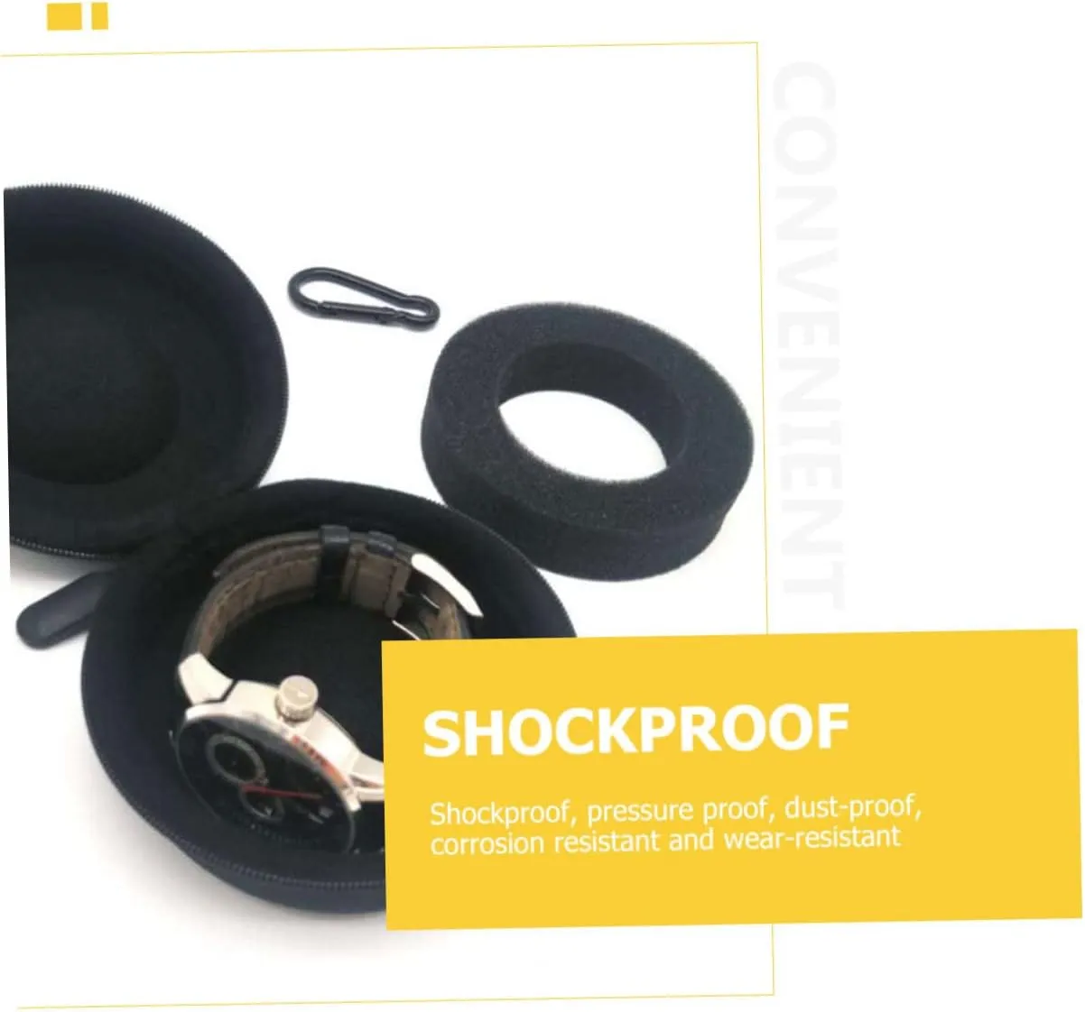 Watch for Men Black High Hardness Eva woolen contingent KESYOO 4pcs Watch Storage Box Charger Watch Holder for Men Bag Switch Smartwatch Carrying Headphone Case Watch Organizer Travel Wrist 
