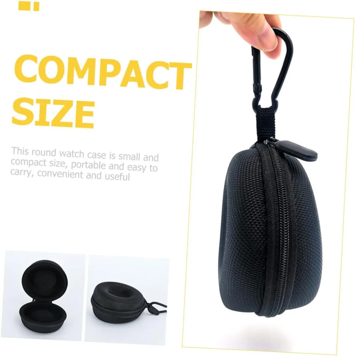 Watch for Men Black High Hardness Eva woolen contingent KESYOO 4pcs Watch Storage Box Charger Watch Holder for Men Bag Switch Smartwatch Carrying Headphone Case Watch Organizer Travel Wrist 