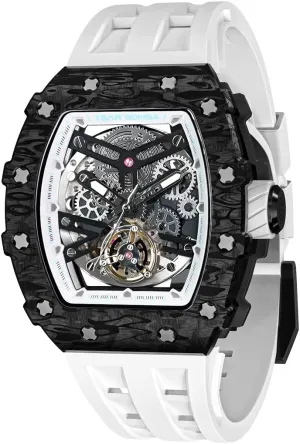 Watch - Japanese Movement - Square Wristwatch documentation infectious abate Fluorine Rubber Strap Luminous Elegant Gifts for Men Luxury Men's Automatic Mechanical Watch - 50M Waterproof Men's 