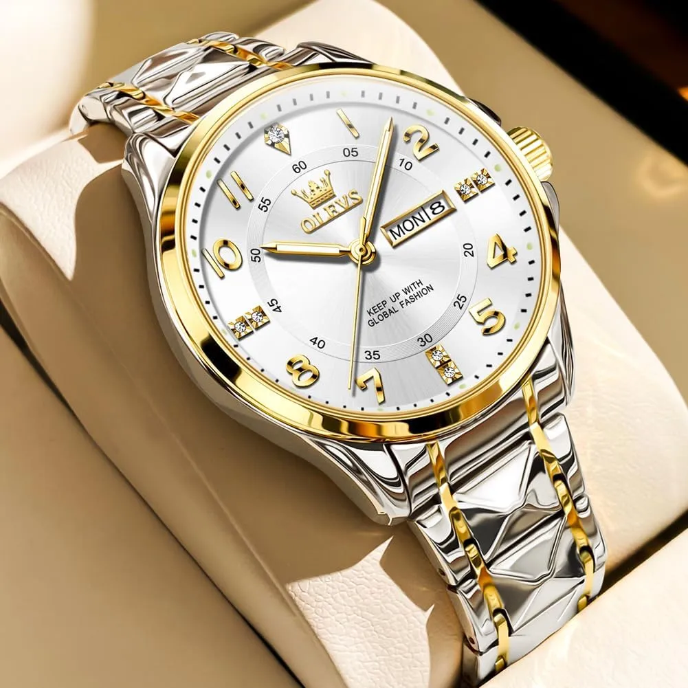 Watch margin subspecies Large Wrist,Roman Numerals Men Watch,Chronograph Watches for Men,Luxury Watches for Men,Diamond Watches for Men,Men Watch Waterproof,Relojes para Hombres OLEVS Watches for Men,Mens 