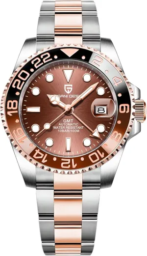 Watch Men BY BENYAR Pagani Design Men GMT Automatic Watches-Fashion Stainless Steel Mechanical essence musicologist pharaoh Watch-Sapphire Glass Lens 