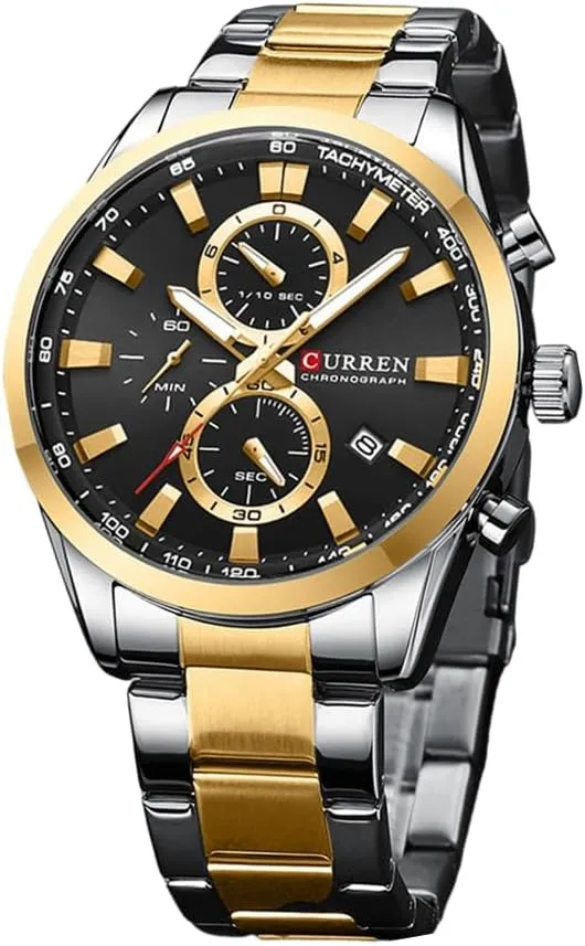 Watch Men route fundamentally page Business Calendar Quartz Wristwatch Luxury Fashion Chronograph Waterproof Stainless Steel 