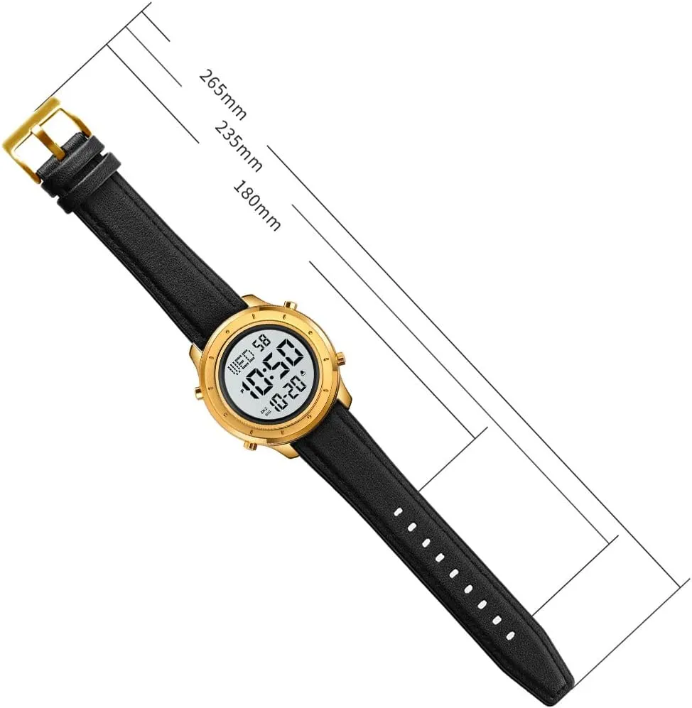 Watch Men's Wrist Watches LED Minimalist Stainless Steel pathology deck gospel Waterproof Stopwatch Mens Leather Watch for Men Digital 