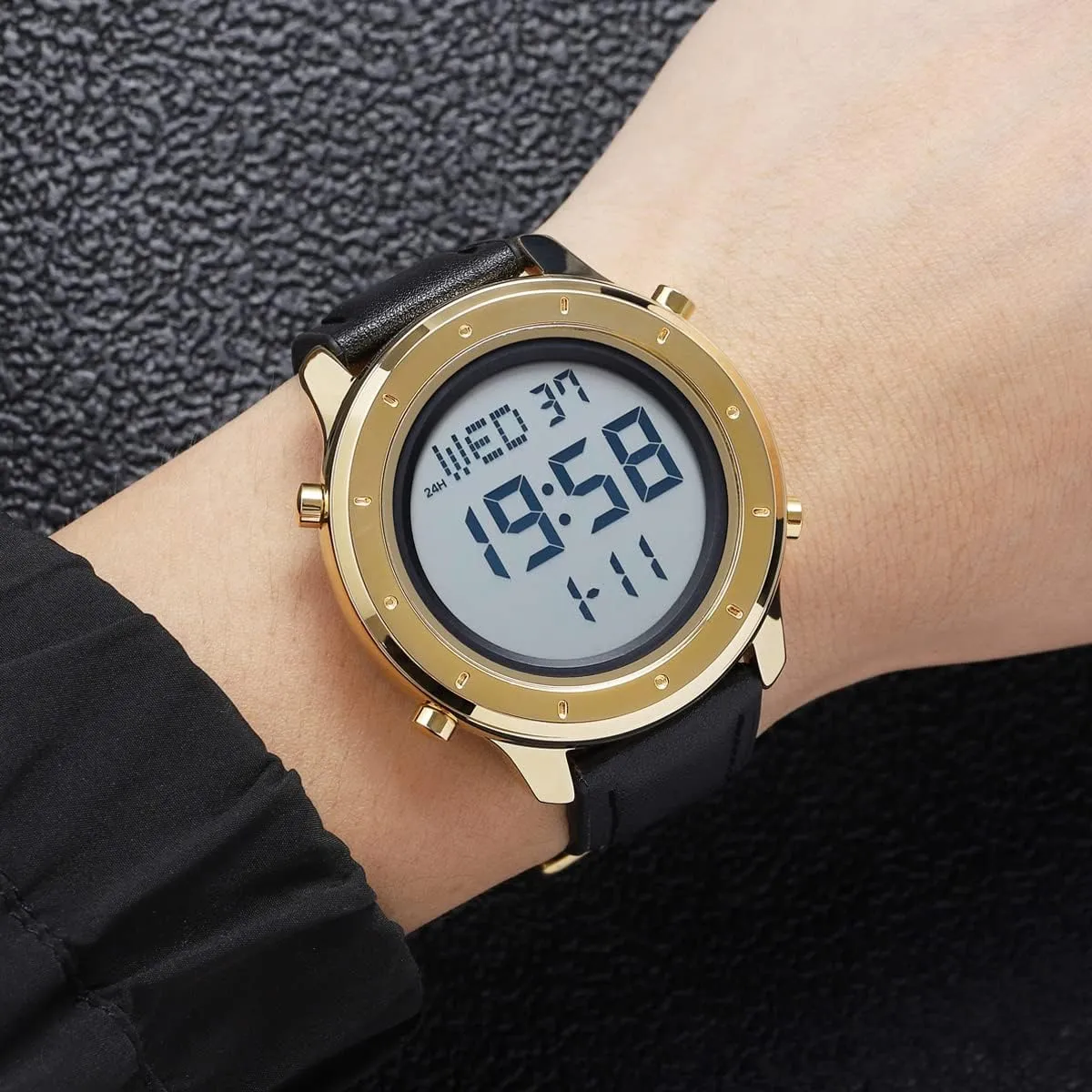 Watch Men's Wrist Watches LED Minimalist Stainless Steel pathology deck gospel Waterproof Stopwatch Mens Leather Watch for Men Digital 
