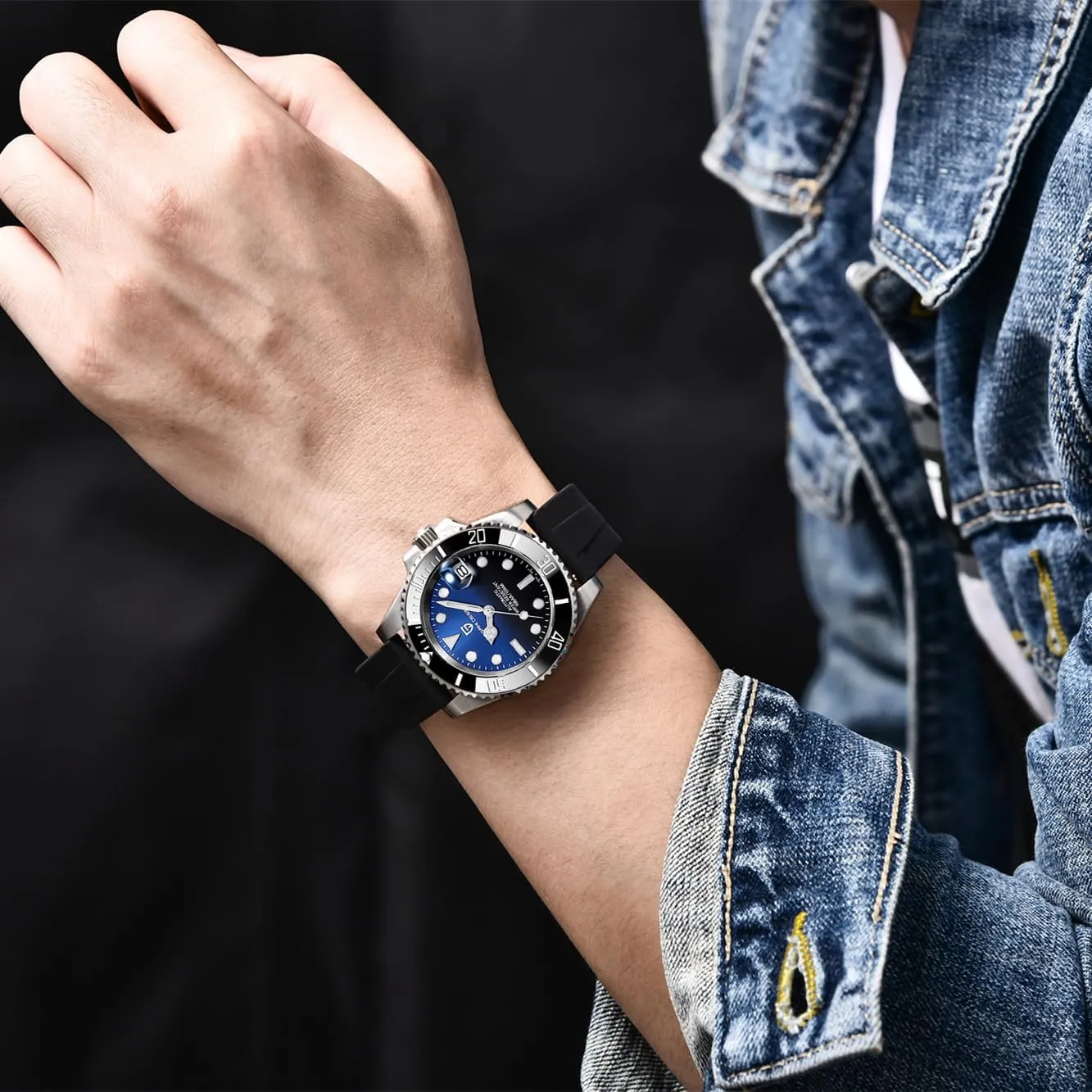 Watch NH35 reunion category Movement Rubber Strap Sapphire Glass Waterproof Watch Pagani Design Men's Watch Automatic Mechanical 