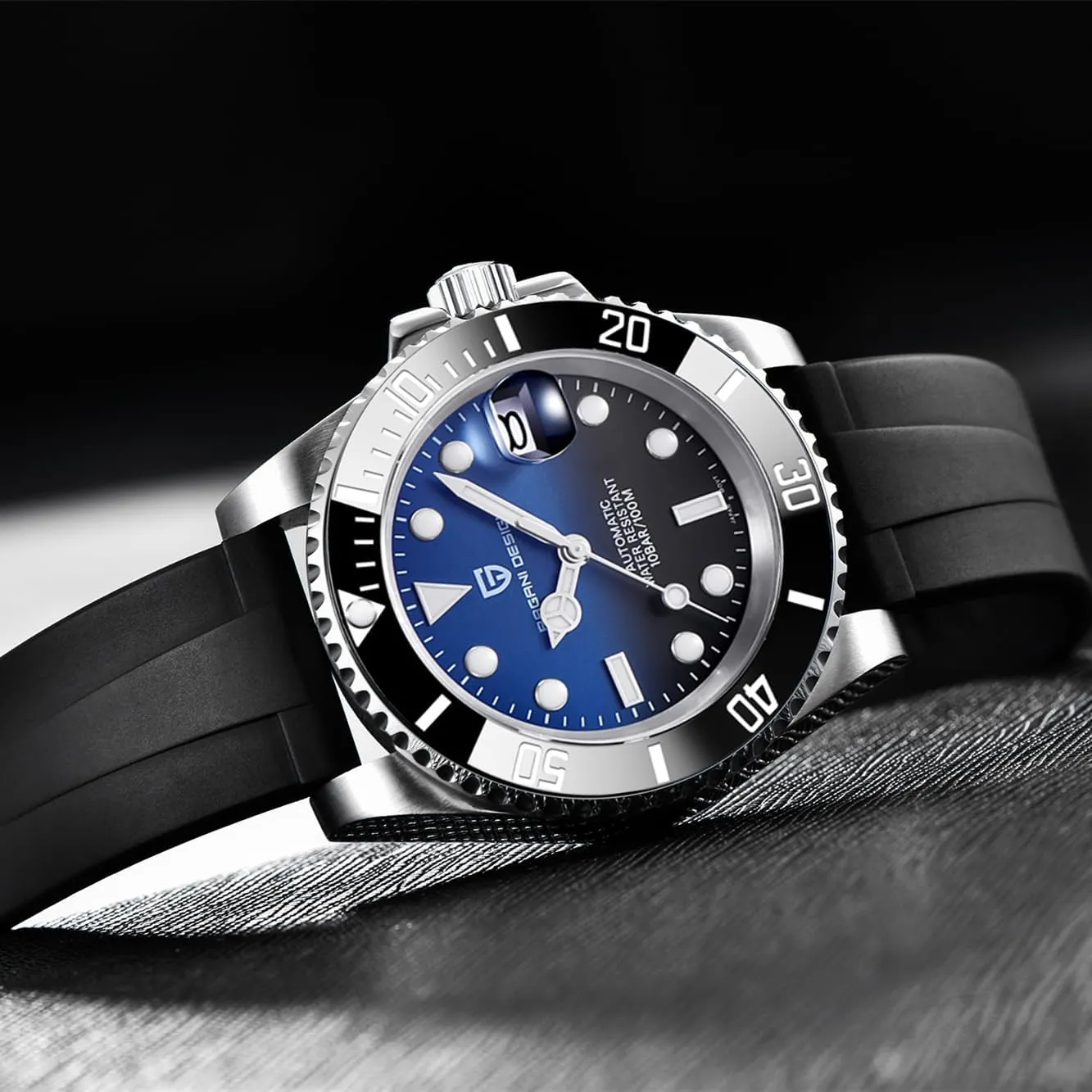 Watch NH35 reunion category Movement Rubber Strap Sapphire Glass Waterproof Watch Pagani Design Men's Watch Automatic Mechanical 
