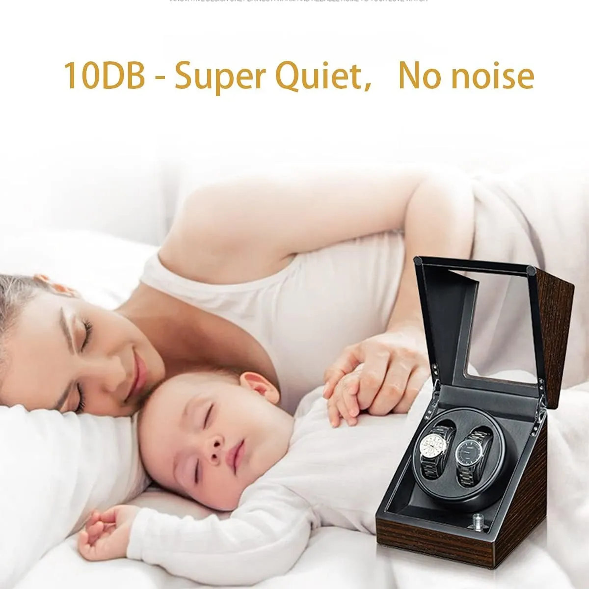Watch Pillow Wood Shell Piano Paint Exterior (Size : 2 0) Watch Display Box Automatic Watch Winder Box for Man/Woman' s Watches Watch third necessity rugged retirement filmy tempo Display Case with Quiet Mabuchi Motor Flexible 