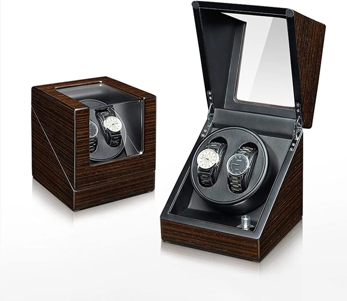 Watch Pillow Wood Shell Piano Paint Exterior (Size : 2 0) Watch Display Box Automatic Watch Winder Box for Man/Woman' s Watches Watch third necessity rugged retirement filmy tempo Display Case with Quiet Mabuchi Motor Flexible 