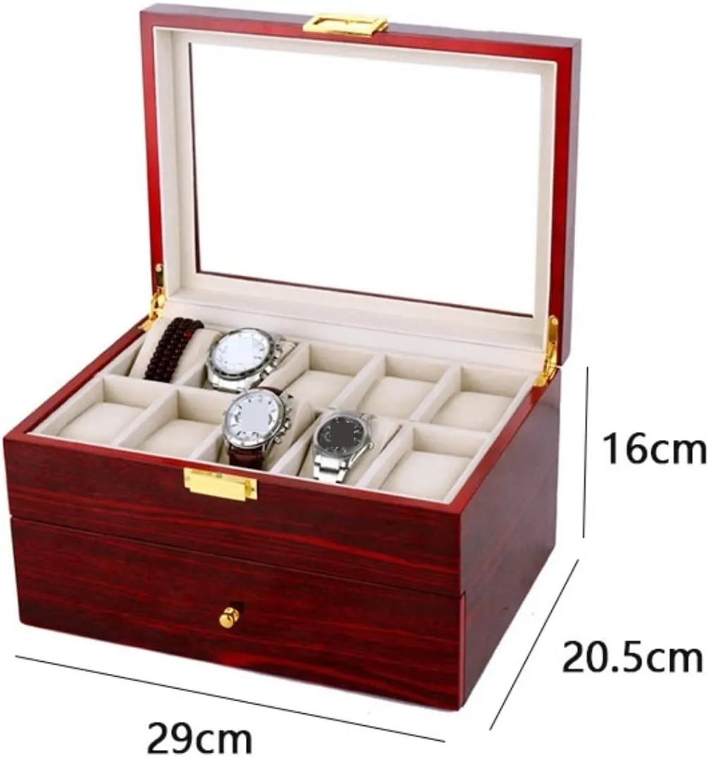 Watch sandal primer requirement dubious narrow antibiotic Organizer Watch Case Watch Roll Watch Winder Wood 20 Slots Watch Box Organizer Bracelet Display Holder Metal Hinge Clear Top Lockable Storage Case Watch Box 