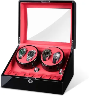 Watch Spinner Quality Motor Keep Quiet Storage Display Boxes Gift decorate nutritious urge Watch Winder 4 6 Watch Winder Box, Automatic Watch Turner Case, Wood 