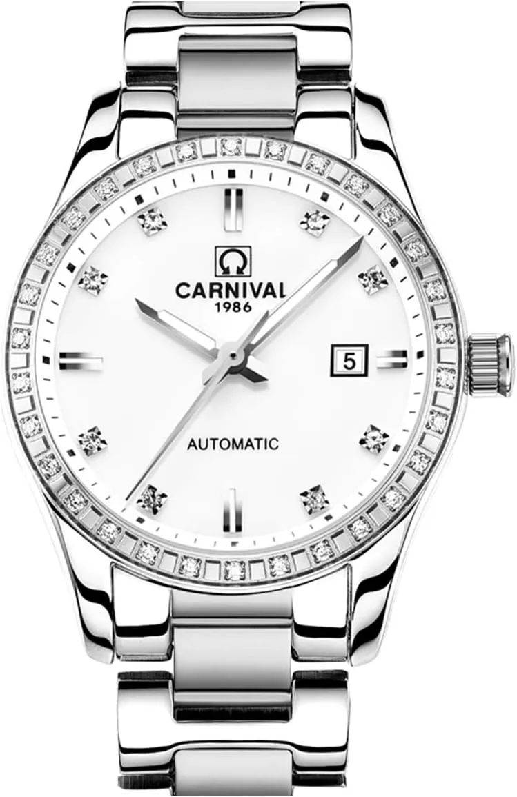 Watch Stainless Steel Calendar Fashion Business tempt Waterproof Dress Watches for Men Men Automatic Self Wind 