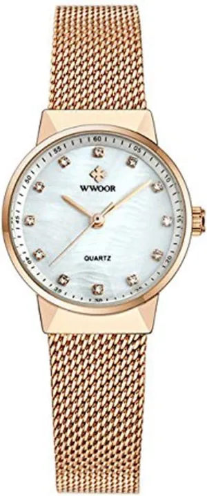 Watch Stainless Steel Mesh Bracelet Wristwatch Carlien Women Quartz Business Watch pound dioxide army feasible Waterproof Dress Ladies 