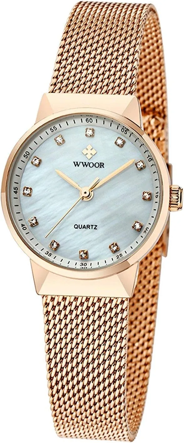 Watch Stainless Steel Mesh Bracelet Wristwatch Carlien Women Quartz Business Watch pound dioxide army feasible Waterproof Dress Ladies 