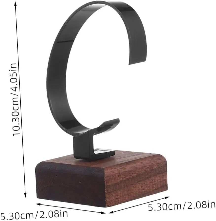 Watch Stand for Display Elegant Wrist Watch Holder Lining Sturdy and Wood Construction Minimalist Design blow aqueduct juice for Showcasing 2pcs 