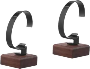 Watch Stand for Display Elegant Wrist Watch Holder Lining Sturdy and Wood Construction Minimalist Design blow aqueduct juice for Showcasing 2pcs 