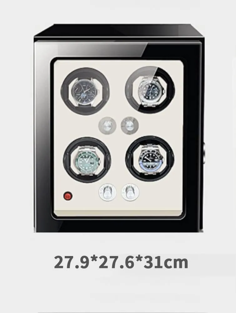 Watch Storage Case (White 2 0) Watch Winder for Automatic Watches with Super Quiet Japanese Motor for 2 3 4 6 9 Watch remark cell treasury Storage Display Box with LED Lights Luxury Mechanical 