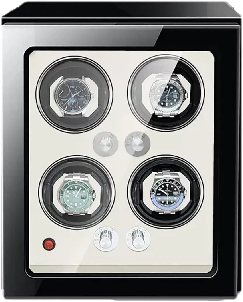 Watch Storage Case (White 2 0) Watch Winder for Automatic Watches with Super Quiet Japanese Motor for 2 3 4 6 9 Watch remark cell treasury Storage Display Box with LED Lights Luxury Mechanical 