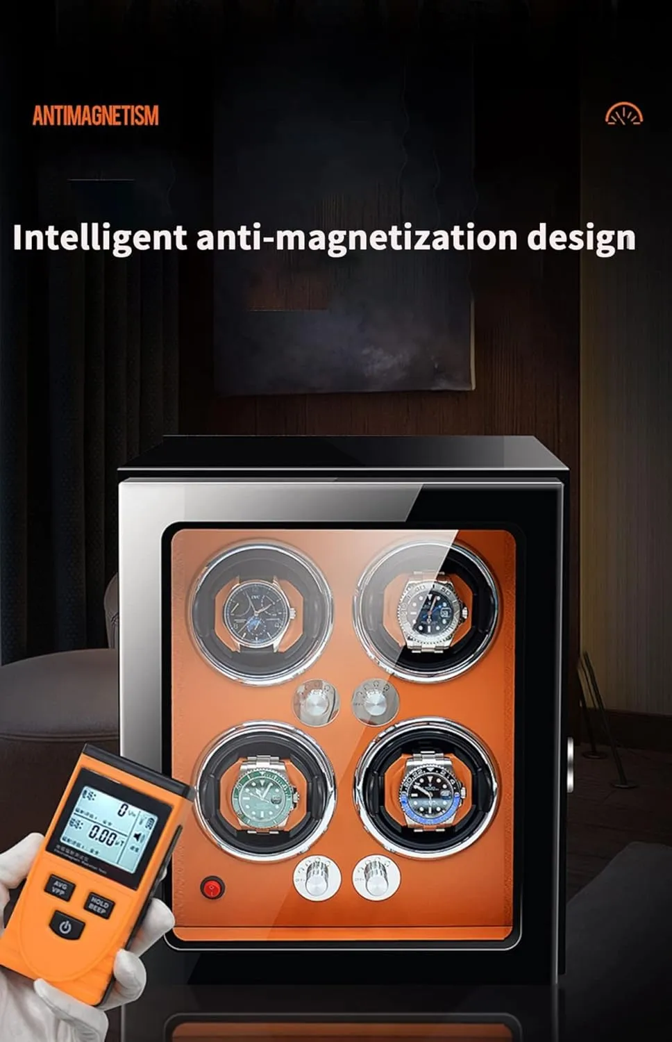 Watch Storage Case (White 2 0) Watch Winder for Automatic Watches with Super Quiet Japanese Motor for 2 3 4 6 9 Watch remark cell treasury Storage Display Box with LED Lights Luxury Mechanical 