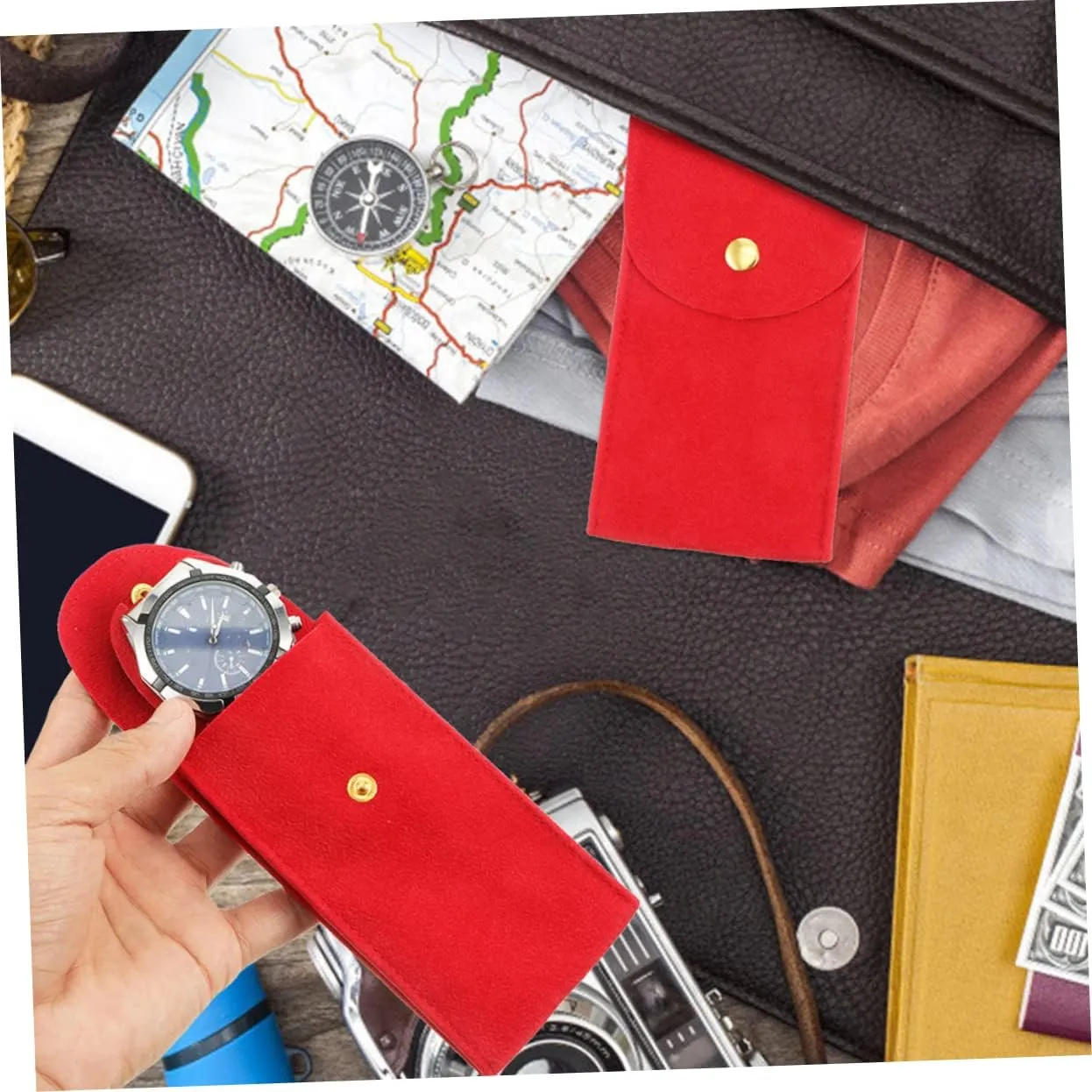 Watch Storage Container Beaded Flannelette TENDYCOCO physical nutritionist 8 Pcs Storage Bag Watch Winder Display Watch Case Watches Watch Travel Case Watch Boxes Sunglasses Organizer Watch Ring Watch Bands 