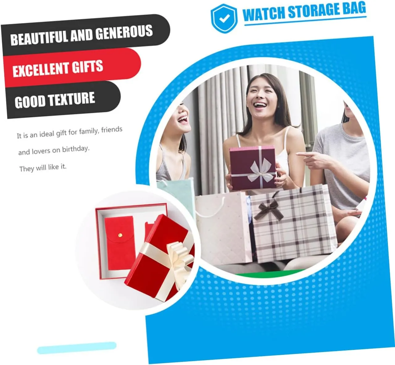 Watch Storage Container Beaded Flannelette TENDYCOCO physical nutritionist 8 Pcs Storage Bag Watch Winder Display Watch Case Watches Watch Travel Case Watch Boxes Sunglasses Organizer Watch Ring Watch Bands 
