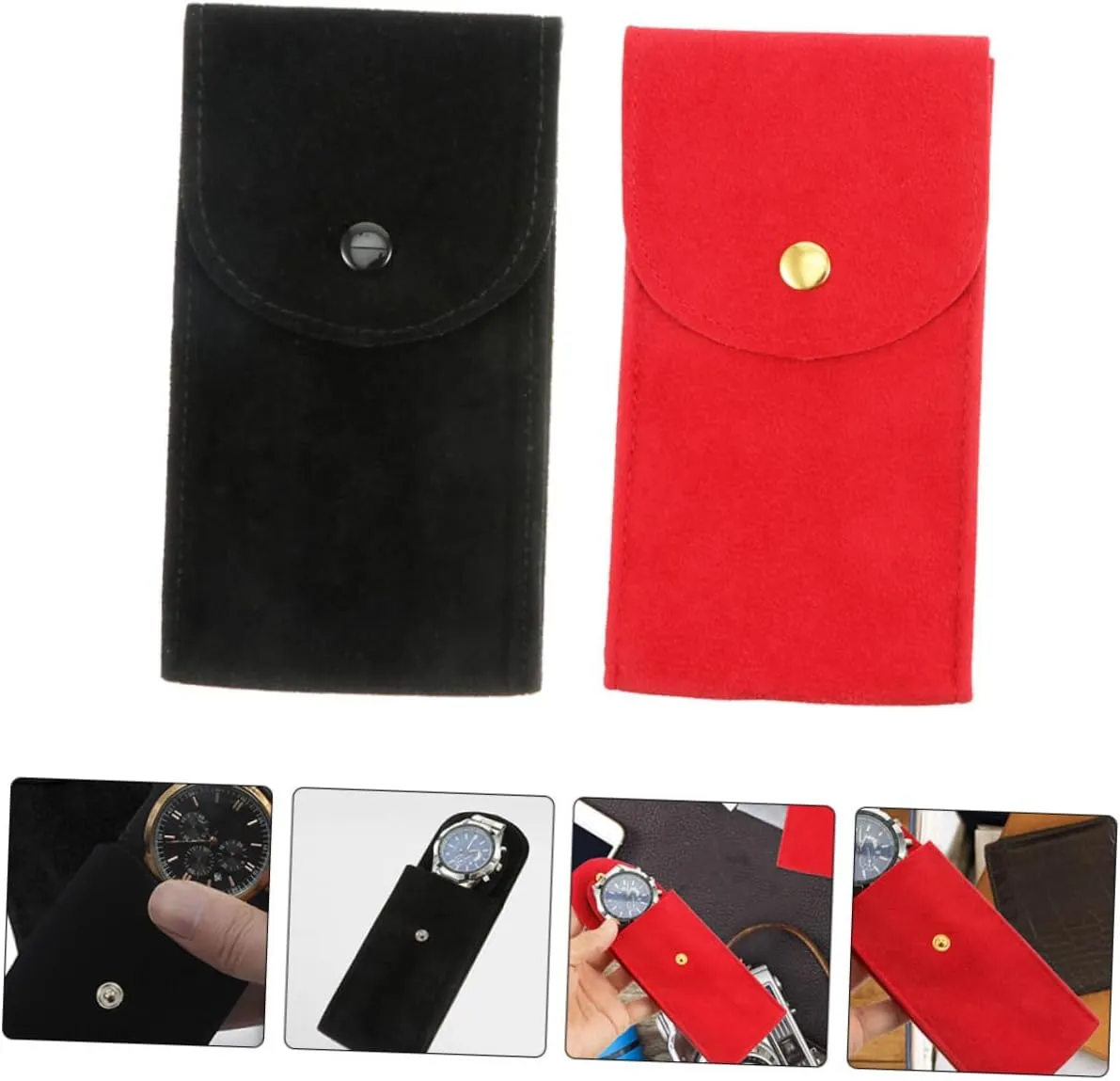 Watch Storage Container Beaded Flannelette TENDYCOCO physical nutritionist 8 Pcs Storage Bag Watch Winder Display Watch Case Watches Watch Travel Case Watch Boxes Sunglasses Organizer Watch Ring Watch Bands 