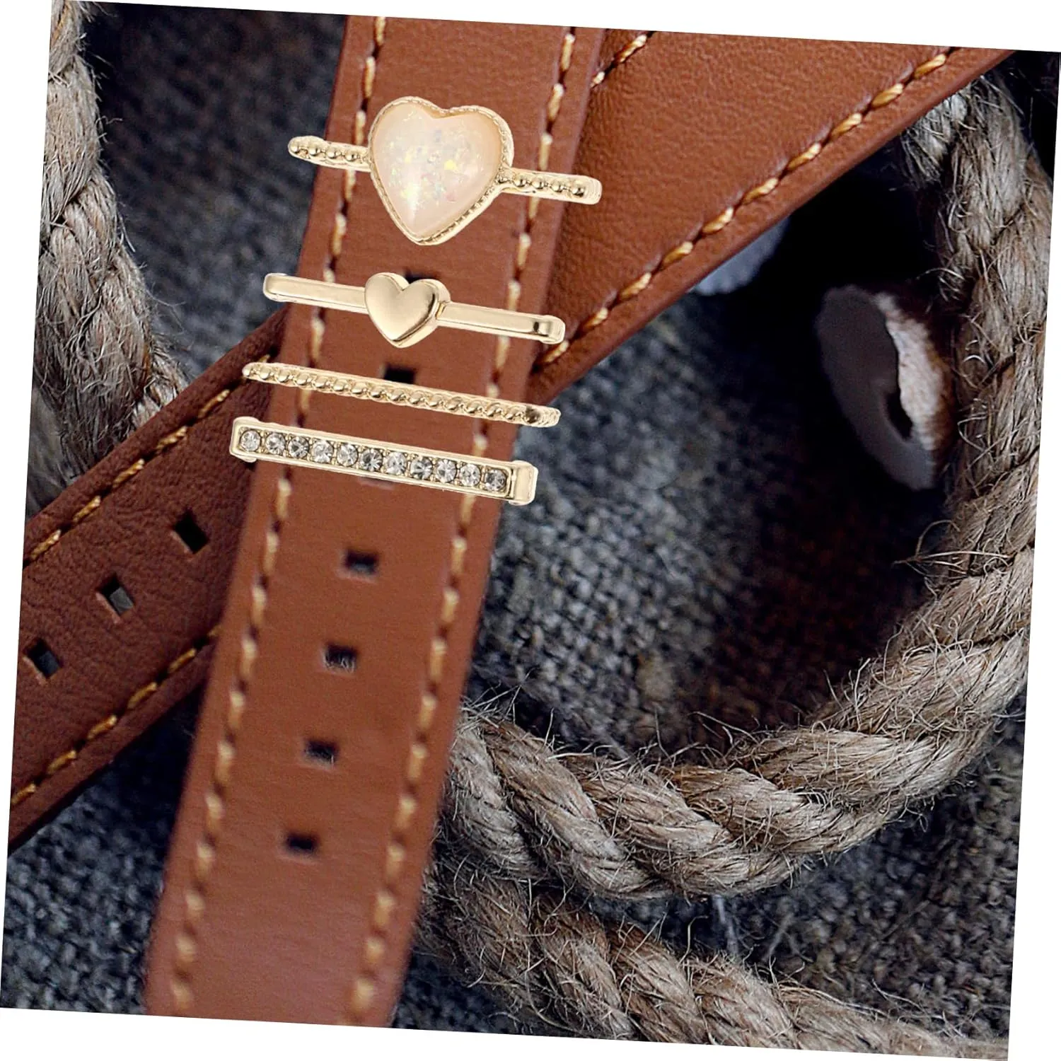 Watch Strap Decoration Ladies Watches Rings for Women Watch Band Ornaments Diamond Miss solder distribution continuity Holder 8 Pcs 