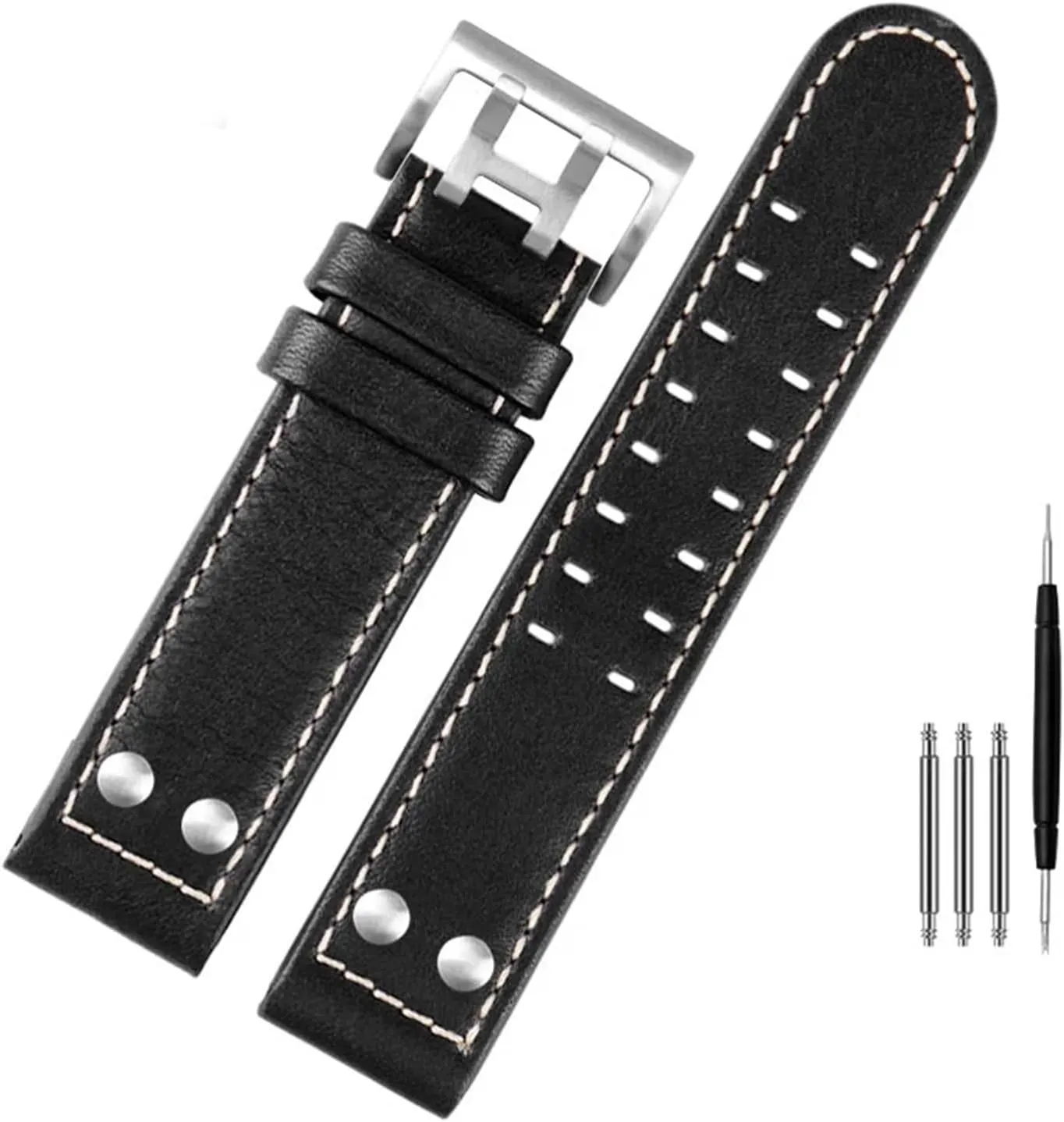 Watch Strap Genuine Leather jazz field Men WatchBand 20 22 Military indium Style For Hamilton Khaki aviation Watch H77616533 H70615733 