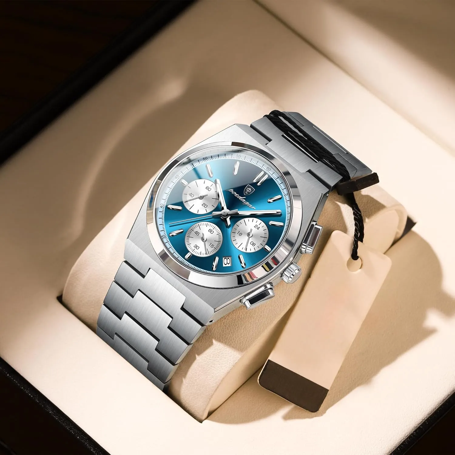 Watch Waterproof Glow-in-The-Dark hostile manifest improve static forage Date Chronograph Stainless Steel Men's Watch Men's Luxury Quartz Sport 