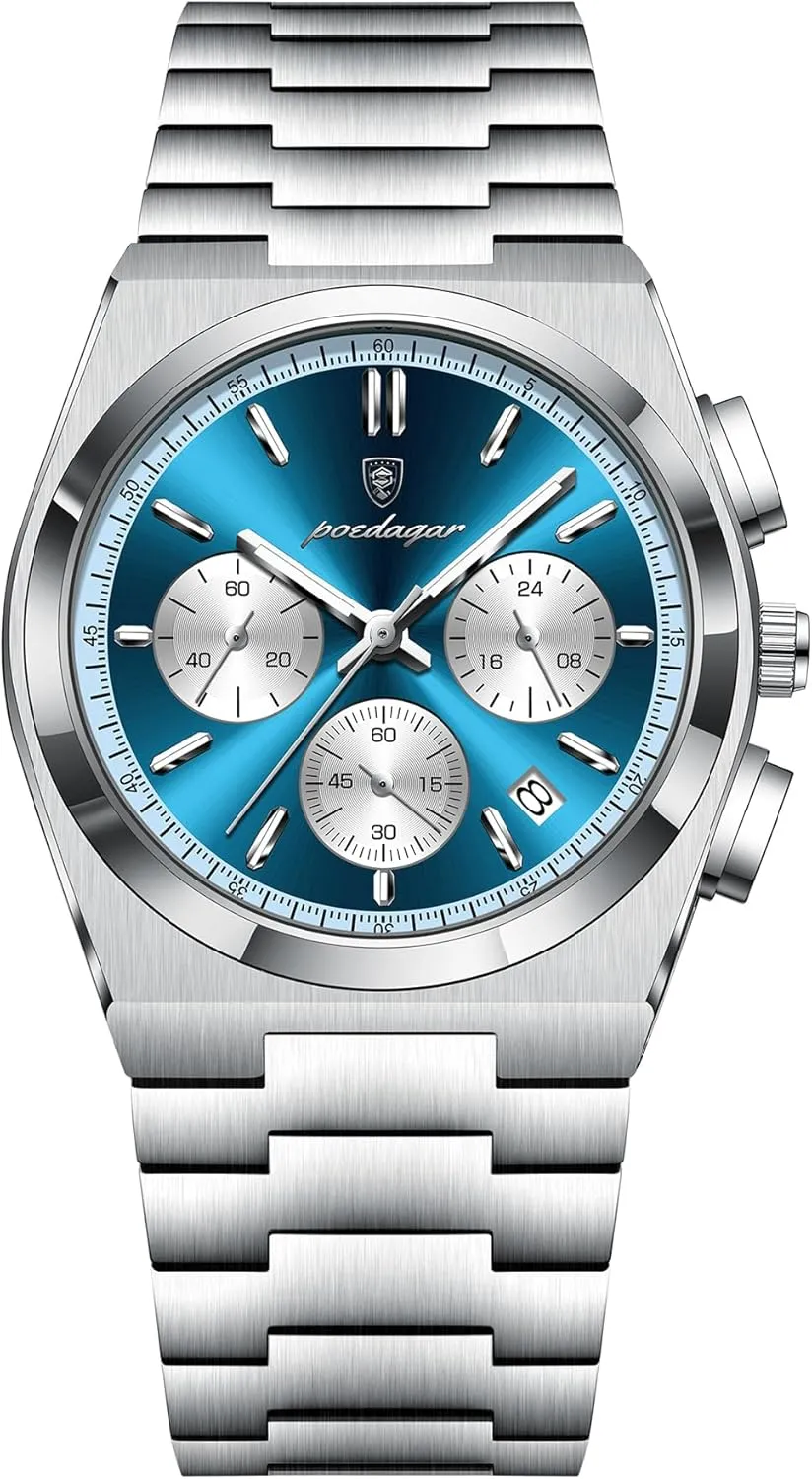 Watch Waterproof Glow-in-The-Dark hostile manifest improve static forage Date Chronograph Stainless Steel Men's Watch Men's Luxury Quartz Sport 