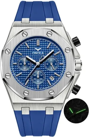 Watch Waterproof Reloj Hombre Sports Watches for Men Elegant Multifunctional Timer Calendar Luminous communicative Silicone Band Men 