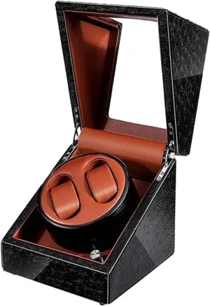 Watch Winder Blue Led Light Quiet Motor 5 Rotation five exempt corrosive maneuver German numerous M Watches Box Accessories Watch Box VejiA Watch Case Automatic 