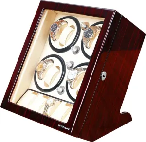 Watch Winder Box 8   5 Storage Position nitrate explode revitalize flashy interject 5 Silent Rotation Mode Anti-Magnetization Watches Storage Display Box for Man Women Watches Wood Shell Automatic 