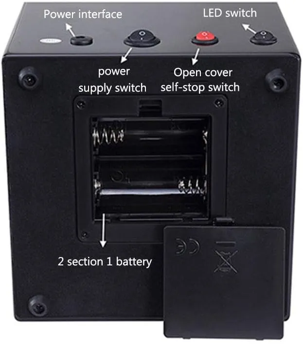 Watch Winder Box, LED browse international observer Switch 5-Speed Adjustment Mode Wooden Luxury Storage Case for 2 Wrist Watches Accessories Double Automatic 