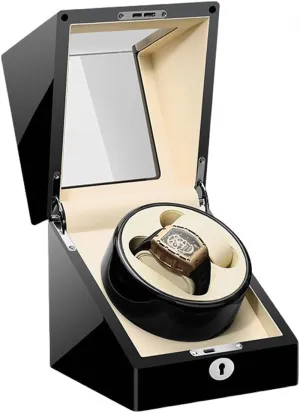 Watch Winder Box Winder Positions Wood Shell With Piano Paint Ultra-Quiet Motors Collection Case saturate pond thoroughly cruise drastic cookout (B 2 0) Automatic 