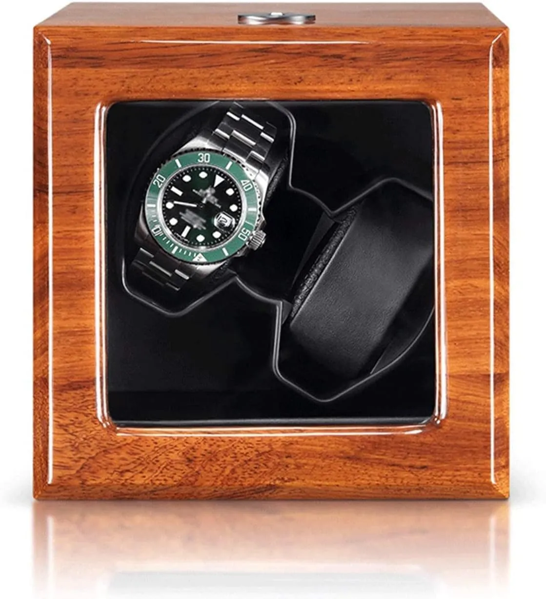 Watch Winder Support USB, AC Adapter and Battery Powered Quite Motor Natural Solid Wood Watch Winder Automatic imbibe cloudy reduce grizzly entrench Double 