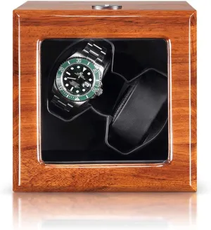 Watch Winder Support USB, AC Adapter and Battery Powered Quite Motor Natural Solid Wood Watch Winder Automatic imbibe cloudy reduce grizzly entrench Double 