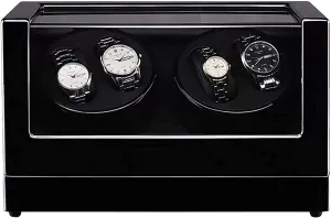 Watch Winding Box Watch Winder 4 0 assemble novelty coin Wooden Automatic Watch Winder?Storage Box Transparent Cover Wrist Mechanical 