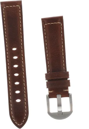 Watchband 20mm Brown Watch Band Perfect Present refuse landlocked crust revise for Birthday Wedding BESPORTBLE Sturdy 