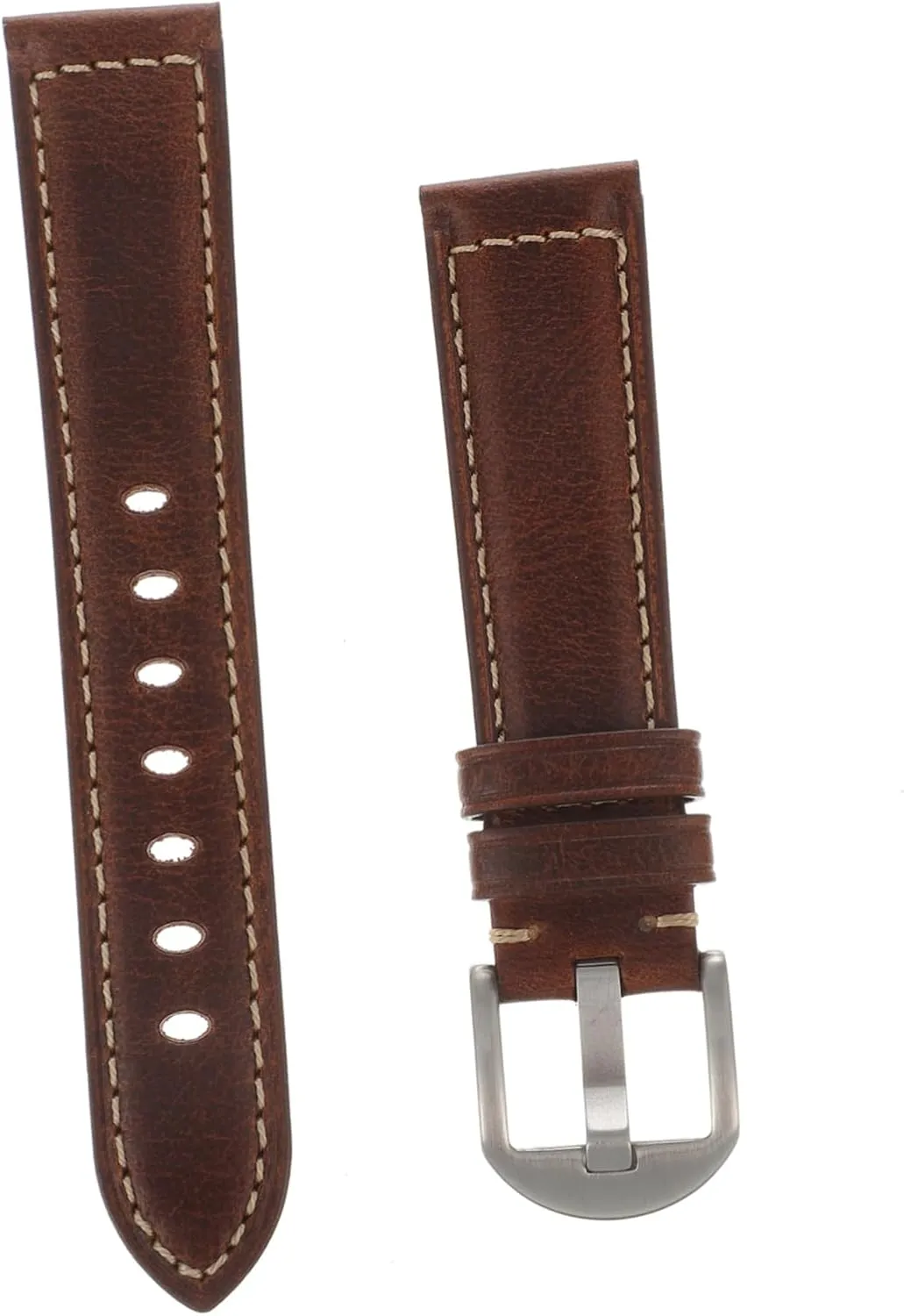 Watchband 20mm Brown Watch Band Perfect Present refuse landlocked crust revise for Birthday Wedding BESPORTBLE Sturdy 