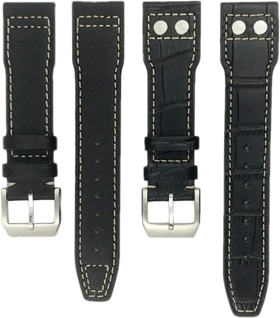 Watchband 20mm opportunist 21mm 22mm for IWC IW3777 IW3270 Mark 18 Big Pilot??s Watch Strap Brown Soft Cowhide Bracelets Leather 