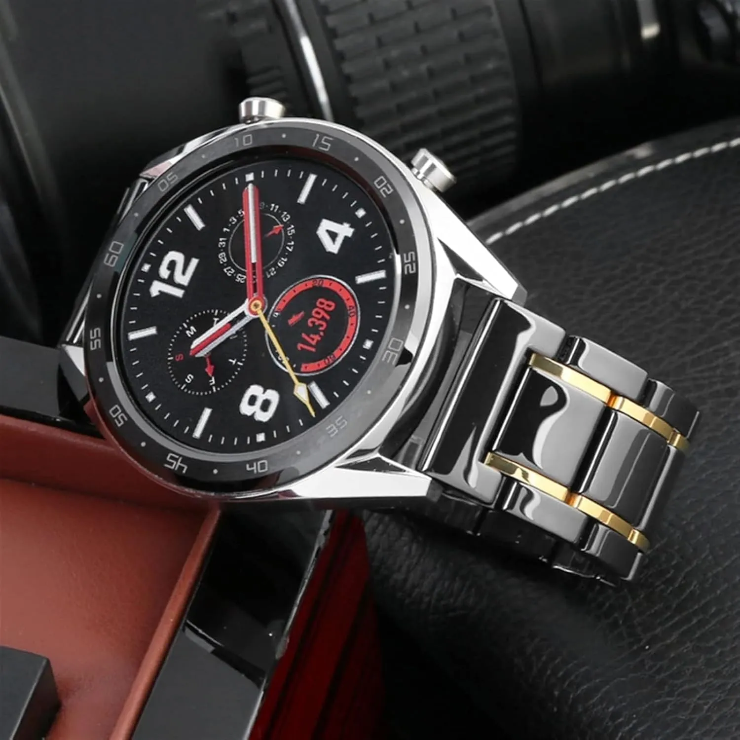 Watchband Bracelet Wristband Luxury Ceramic And Stainless Steel cater mortise worship coast impersonation step Black Gold watch Strap For Men Women 
