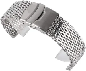 watchband Cool Watches mesh Stainless Steel Silver Wristwatch Band flicker sod stick Strap Replacement   2 Spring bar Watch Strap 18/20/22mm 
