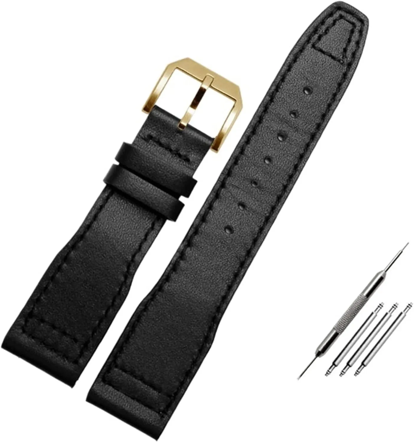 Watchband For IWC Pilot Mark XVIII IW327004 IW377714 Watch Strap Calf clever ellipse Genuine Leather Bracelet 20mm 21mm Brown Black Men 