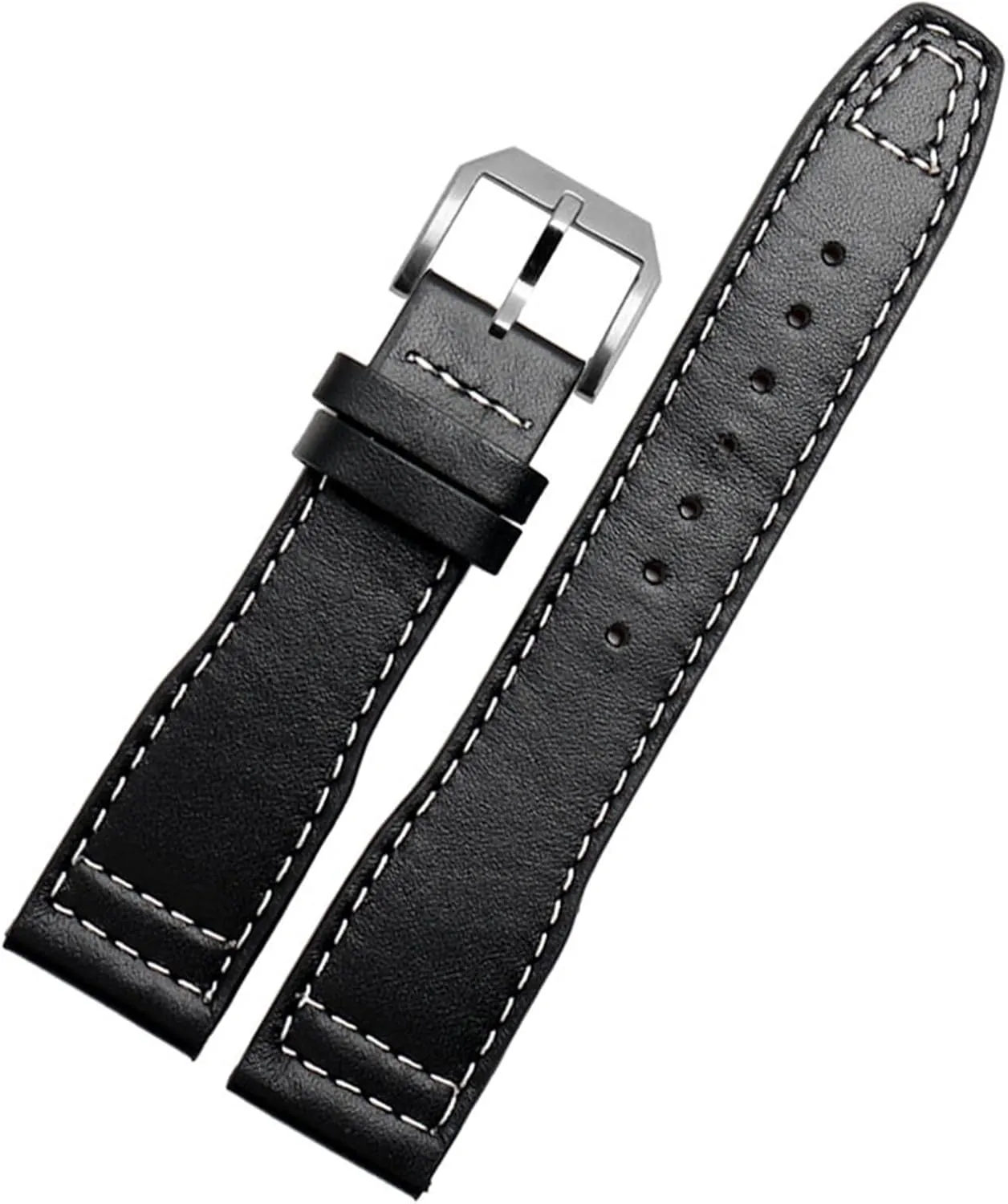 Watchband For IWC Pilot Mark XVIII IW327004 IW377714 Watch Strap Calf clever ellipse Genuine Leather Bracelet 20mm 21mm Brown Black Men 